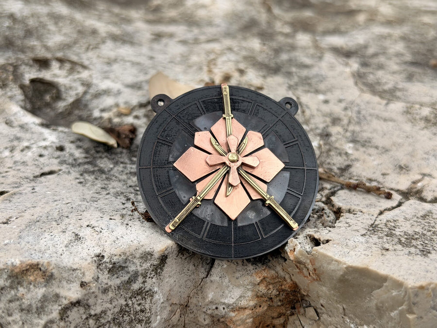 Order of Defense medallion, copper blossom