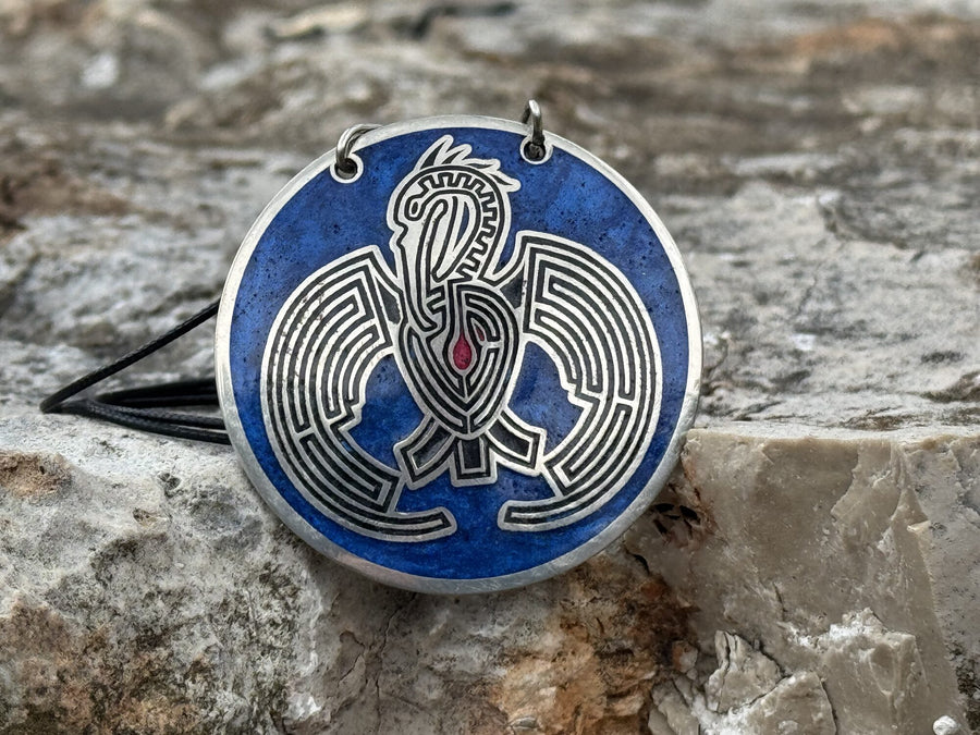 Pelican and labyrinth