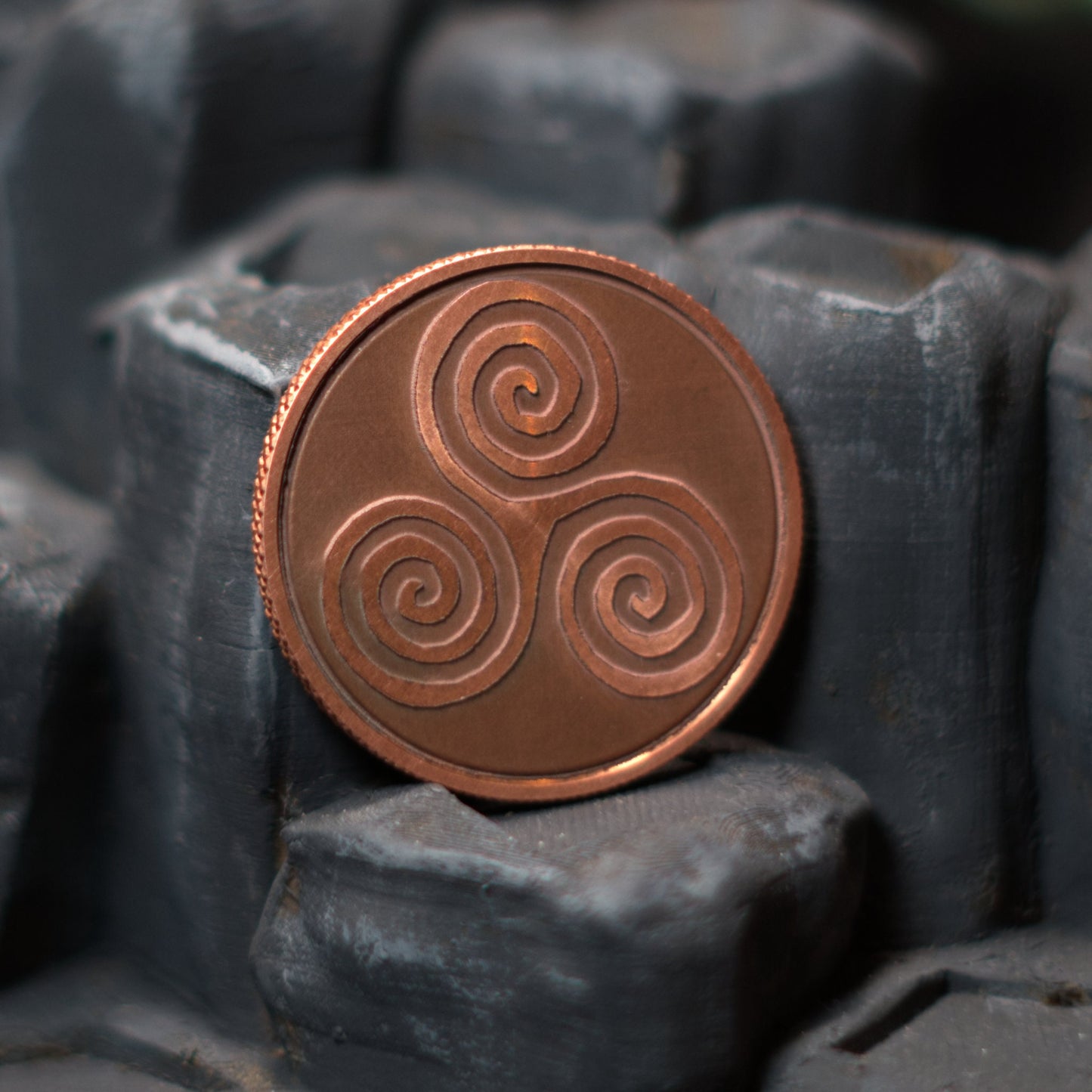 Inverted Celtic Triskele Coin